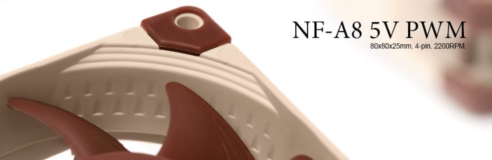 A large marketing image providing additional information about the product Noctua NF-A8 5V PWM 80mm x 25mm 2200RPM Cooling Fan - Additional alt info not provided